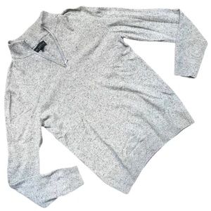 EMI MAGLIA Wool & Silk Blend Long Sleeve Half Zip